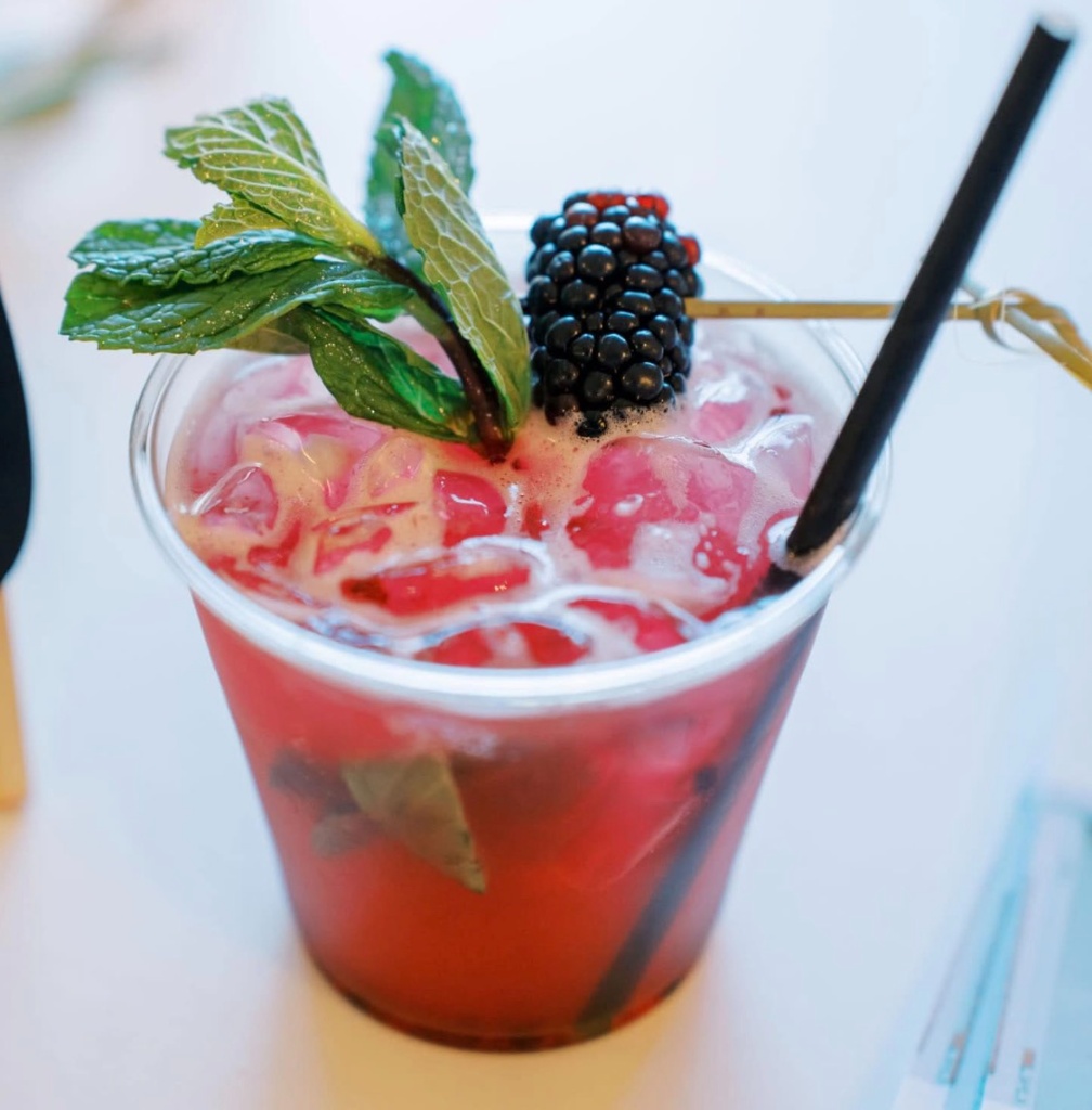 Blackberry mint cocktail